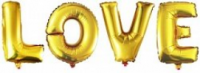 Шар Надпись LOVE, Золото, 41 см
