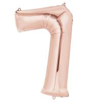 Шар цифра 7 RoseGold