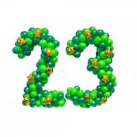 Цифры из шаров 23 февраля