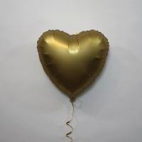 Шар сердце  Сатин Gold Sateen