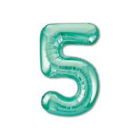 Фольгированная цифра 5 Тиффани