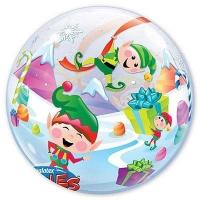 Шар BUBBLE 22 Эльфы рождественские