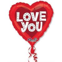 Шар ILY Сердечки