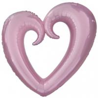 Фигура из Фольги Сердце Розовое (102см)