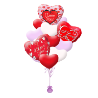 I love you букет из 15 воздушных шаров с гелием
