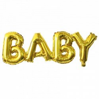 Шар Надпись Baby, Золото