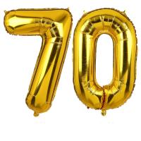 Сет из фольгированных цифр на Юбилей 70 лет золото