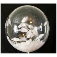 Bubble 24 дюйма 61 см с белыми перьями
