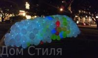Запуск светящихся шаров из сетки 100шт