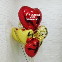 Композиция шаров на 8 Марта