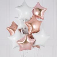 Фонтан из звезд Rose Gold с Белым