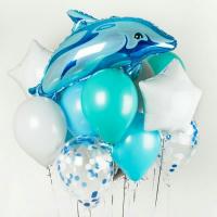 Композиция из воздушных шаров Водная игра, Дельфин №1577