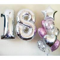 Букет из шаров с конфетти на 18 лет