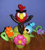 Композиция из шариков Angry birds (60 см)