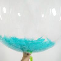 Bubble 24 дюйма 61 см с бирюзовыми перьями