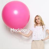 Большой шар с гелием 90см Фуксия