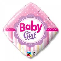 Фольгированный ромб с надписью Baby Girl