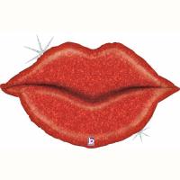 Фольгированный шар Губки алые Голография