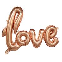 Надпись LOVE розовое золото