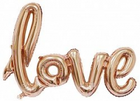 Шар Надпись Love, Розовое Золото, 104 см