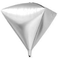 Фольгированный шар Алмаз Металлик Silver
