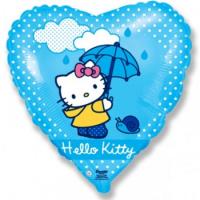 Фольгированный шар Hello Kitty с зонтом