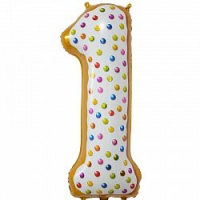 Шар Цифра 1 Пончик, 86 см