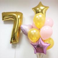 Облако из воздушных шаров Золотая нежность