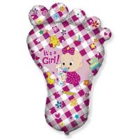Фольгированный шар мини Ножка девочки New/Foot Girl фигура