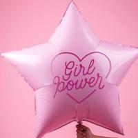 Большой фольгированный шар звезда Girl Power