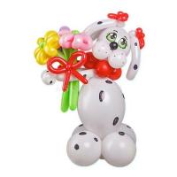 Фигура из шаров Долматинец с букетом