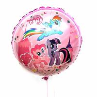 Фольгированный круг My little pony розовый