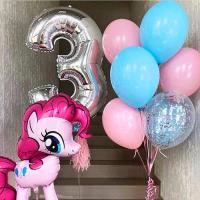 Набор шаров на 3 года Веселая Литл Пони