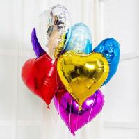 Букет из фольгированных шаров Разноцветные сердца