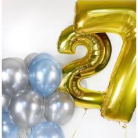 Букет шаров Золотые 27!