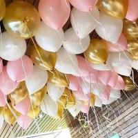 Шары под потолок Розово-золотые шары 25 шт