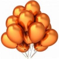 Облако шаров оранжевых металлик 15 шт