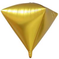 Фольгированный шар Алмаз Металлик Gold