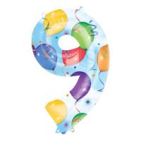 Фольгированная цифра 9 Шары