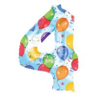 Фольгированная цифра 4 Шары