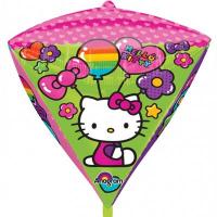 Фольгированный шар Алмаз 3D Hello kitty