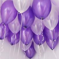 Шары под потолок Сиреневые шары 25 шт