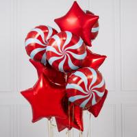 Букет Леденцы с клубникой из воздушных шариков