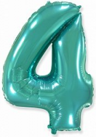 Шар Цифра 4 Тиффани, 102 см