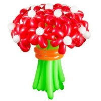 Фигура из шаров Букет красных цветов