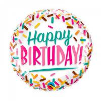 Шар Happy Birthday Сладкое конфетти