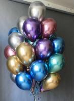 Облако гелиевых шаров ассорти chrome 25 шт