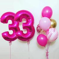 Композиция из шаров на 33 года Праздничный фуше