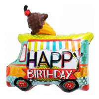 Шар Фургон мороженщика Happy Birthday 58 см