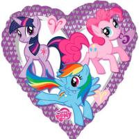 Фольгированное сердце маленькое My Little Pony